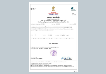 bahugunatech TradeMark Certificate 